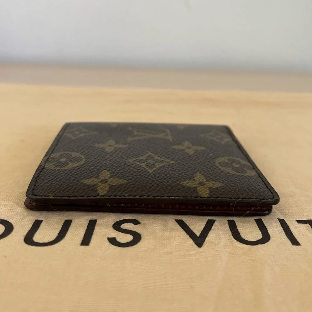 Rare Louis Vuitton Bifold Credit Card Wallet Monogram Vintage France 1987